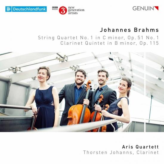 Cover Brahms: String Quartet No. 1 in C Minor, Op. 51 No. 1 & Clarinet Quintet in B Minor, Op. 115
