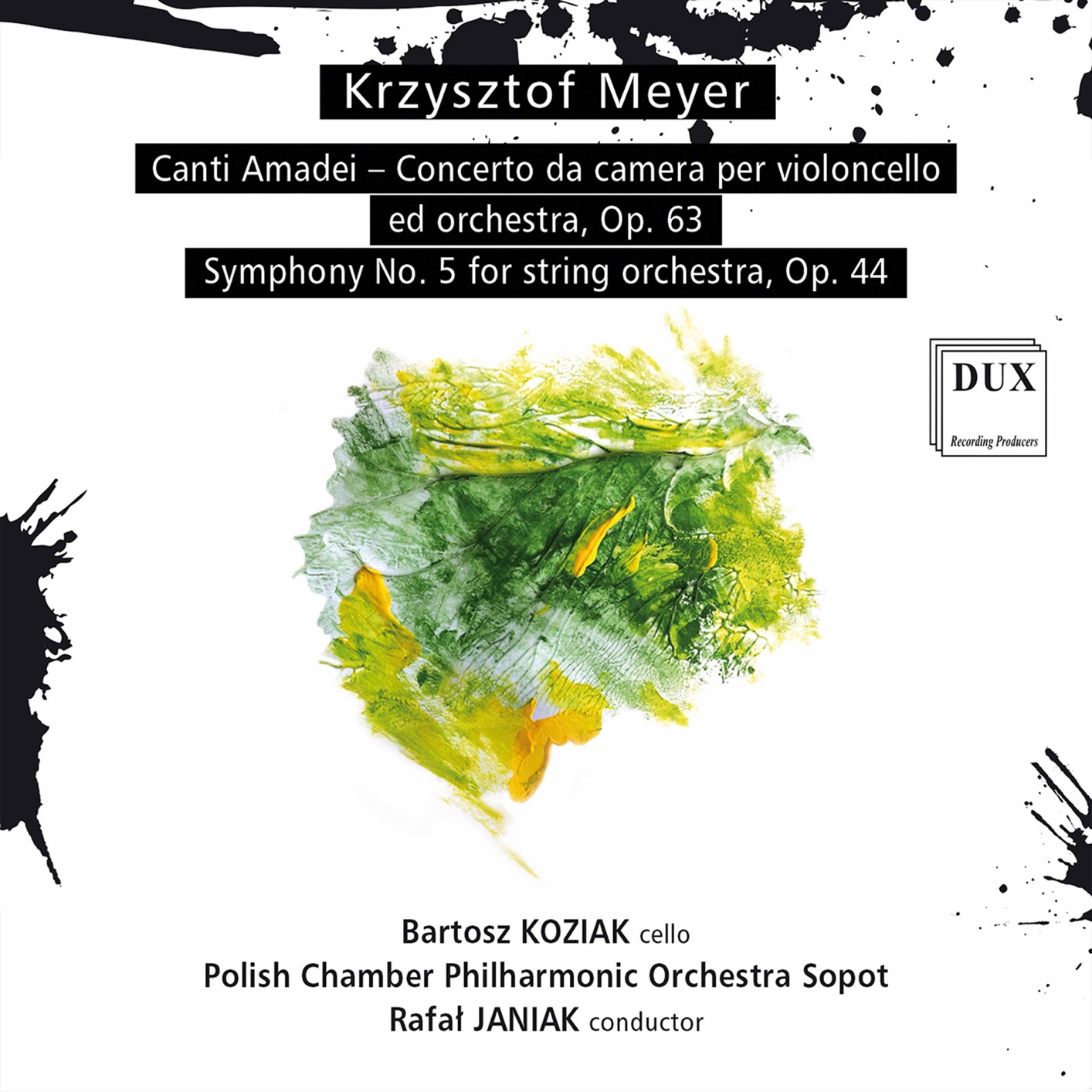 Cover Meyer: Canti Amadei, Op. 63 & Symphony No. 5 for String Orchestra, Op. 44