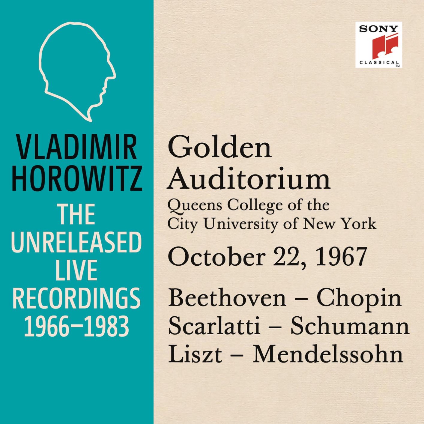 Cover Vladimir Horowitz in Recital at Queens College, New York City, October 22, 1967