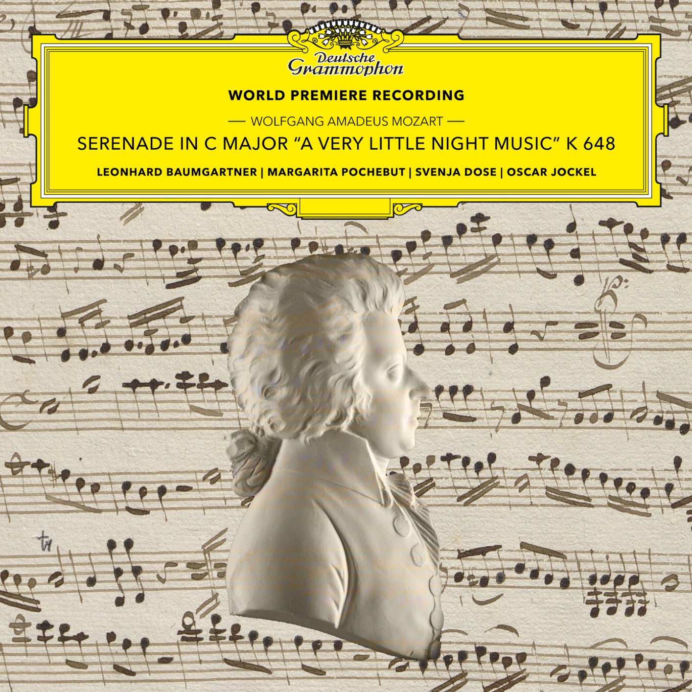 Cover Mozart: Serenade in C Major, K. 648 'A Very Little Night Music' (Original Version for 2 Violins & Bass) (World Premiere Recording)