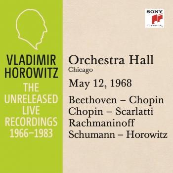 Cover Vladimir Horowitz in Recital at Orchestra Hall, Chicago, May 12, 1968