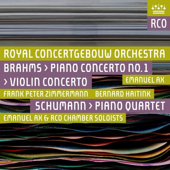 Cover Brahms: Piano Concerto No. 1 & Violin Concerto - Schumann: Piano Quartet
