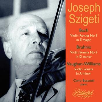 Cover Szigeti plays Bach, Brahms & Vaughan Williams