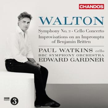 Cover Walton: Improvisations on an Impromptu of Benjamin Britten, Cello Concerto & Symphony No. 2