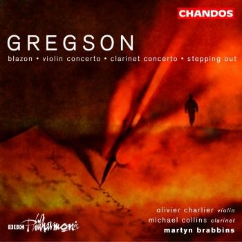 Cover Gregson: Blazon, Violin Concerto, Clarinet Concerto & Stepping Out