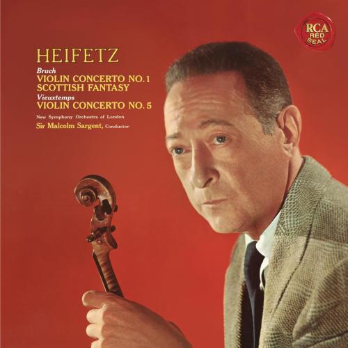 Cover Bruch: Violin Concerto No. 1 in G Minor, Op. 26 & Scottish Fantasy, Op. 46 - Vieuxtemps: Violin Concerto No. 5 in A Minor, Op. 37 - Heifetz Remastered