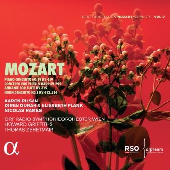 Cover Mozart: Piano Concerto No. 19 KV 459 - Concerto for Flute & Harp KV 299 - Andante for Flute KV 315 - Horn Concerto No. 1 KV 412/514
