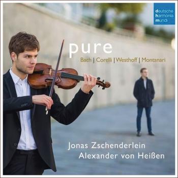 Cover Pure - Works For Violin and Harpsichord By Bach, Corelli, Von Westhoff & Montanari