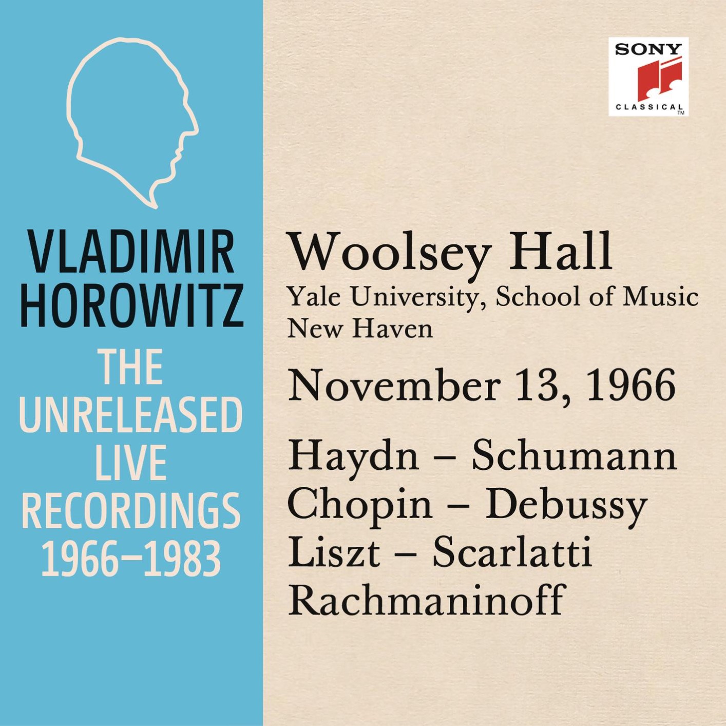 Cover Vladimir Horowitz in Recital at Yale University, New Haven November 13, 1966