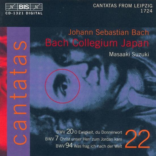 Cover Bach, J.S.: Cantatas, Vol. 22 - Bwv 7, 20, 94
