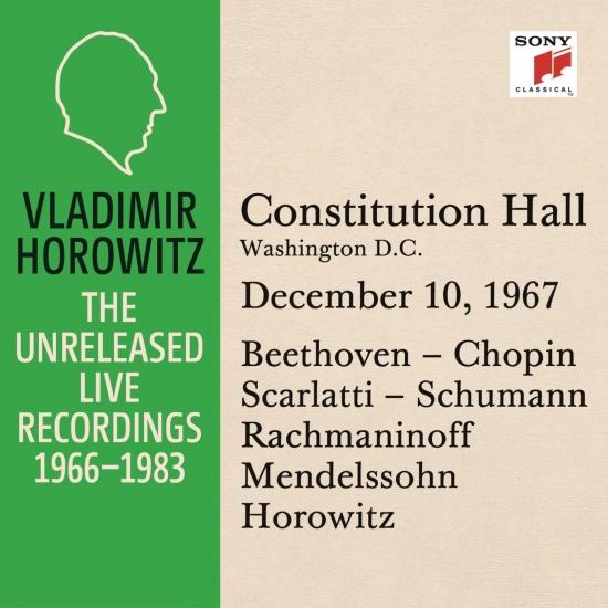 Cover Vladimir Horowitz in Recital at Constitution Hall, Washington D.C., December 10, 1967