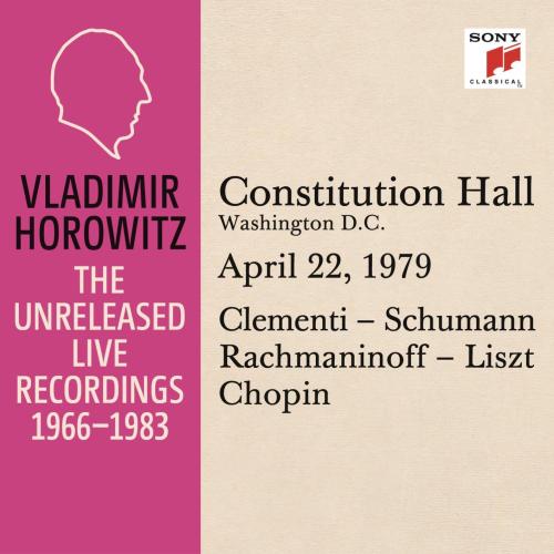 Cover Vladimir Horowitz in Recital at Constitution Hall, Washington D. C., April 22, 1979