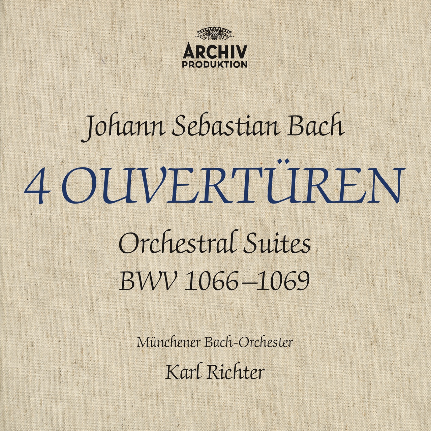 Cover Bach; J.S. Orchestral Suites; BWV 1066-1069