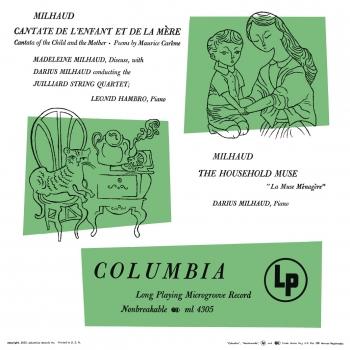 Cover Milhaud: Cantate de l'enfant et de la mère & La muse ménagère (Remastered)