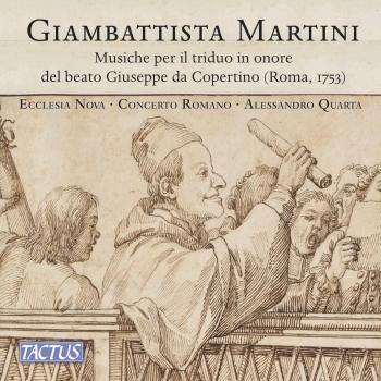 Cover G.B. Martini: Musiche per il triduo in onore del beato Giuseppe da Copertino (Roma, 1753)