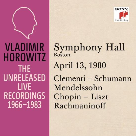 Cover Vladimir Horowitz in Recital at Symphony Hall, Boston, April 13, 1980
