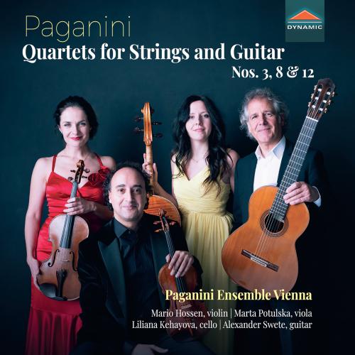 Cover Nicolò Paganini, Quartets for Strings and Guitar Nos. 3 Op. 4, 8 & 12