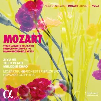 Cover Mozart: Violin Concerto No. 3 KV 216, Bassoon Concerto KV 191 & Piano Concerto No. 5 KV 175