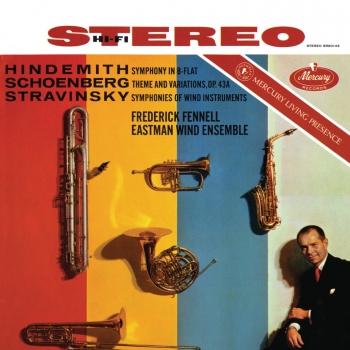 Cover Hindemith: Symphony in B Flat; Schoenberg: Theme & Variations; Stravinsky: Symphonies for Wind