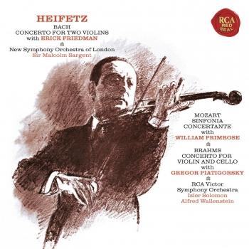 Cover Bach: Concerto in D Minor for Two Violins, BWV 1043 - Mozart: Sinfonia concertante in E-Flat Major, K. 364 - Brahms: Concerto in A Minor for Violin and Cello, Op. 102 - (Heifetz Remastered)